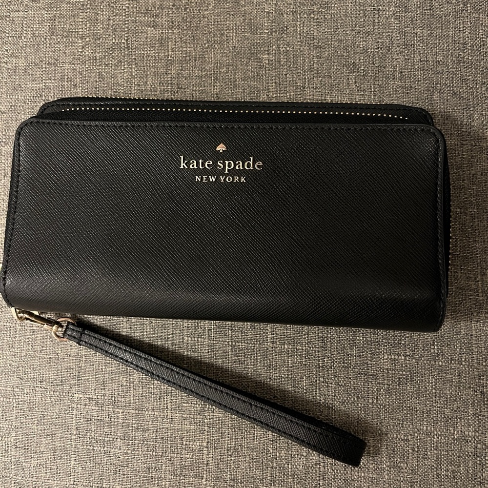 Kate Spade Staci Large Carryall Wristlet Clutch Wallet Double Zippered